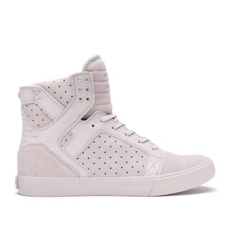 Supra Skytop Womens High Tops Shoes Grey UK 24JIX